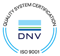 A logo of dnv for quality system certification